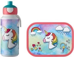 Mepal – Lunchset Campus (pu + Lb) – Pop-up Drinkfles En Broodtrommel Voor Kinderen – Unicorn – Bento Box – Lekvrij -Voedselopslag Winkel 1200x923 6