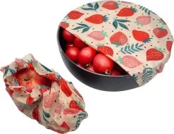 Bijenwas Wraps (Bijenwas Doek) - "rode Aardbei" Set Van 3 - 1S, 1M, 1L - Beeswax Wraps - Herbruikbaar Boterhamzakje - Bee Wrap - Beewax - Bijenwasdoek - Zero Waste - Duurzaam Cadeau -Voedselopslag Winkel 1200x924 2