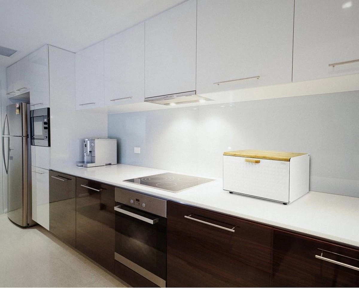 Broodtrommel-Helpt Brood Vers Te Houden-Wit-Brooddoos-Bewaardoos-Vershouddoos-Broodkast-Broodbak-Broodmand-Metaal 3 Broodtrommel-Helpt Brood Vers Te Houden-Wit-Brooddoos-Bewaardoos-Vershouddoos-Broodkast-Broodbak-Broodmand-Metaal - Afbeelding 3