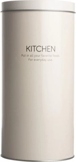 Gusta Voorraadblik - Beige - Metaal - Beschuitbus - Opbergbus - Ø11X22 Cm 5 Gusta Voorraadblik - Beige - Metaal - Beschuitbus - Opbergbus - Ø11X22 Cm -Voedselopslag Winkel 565x1200