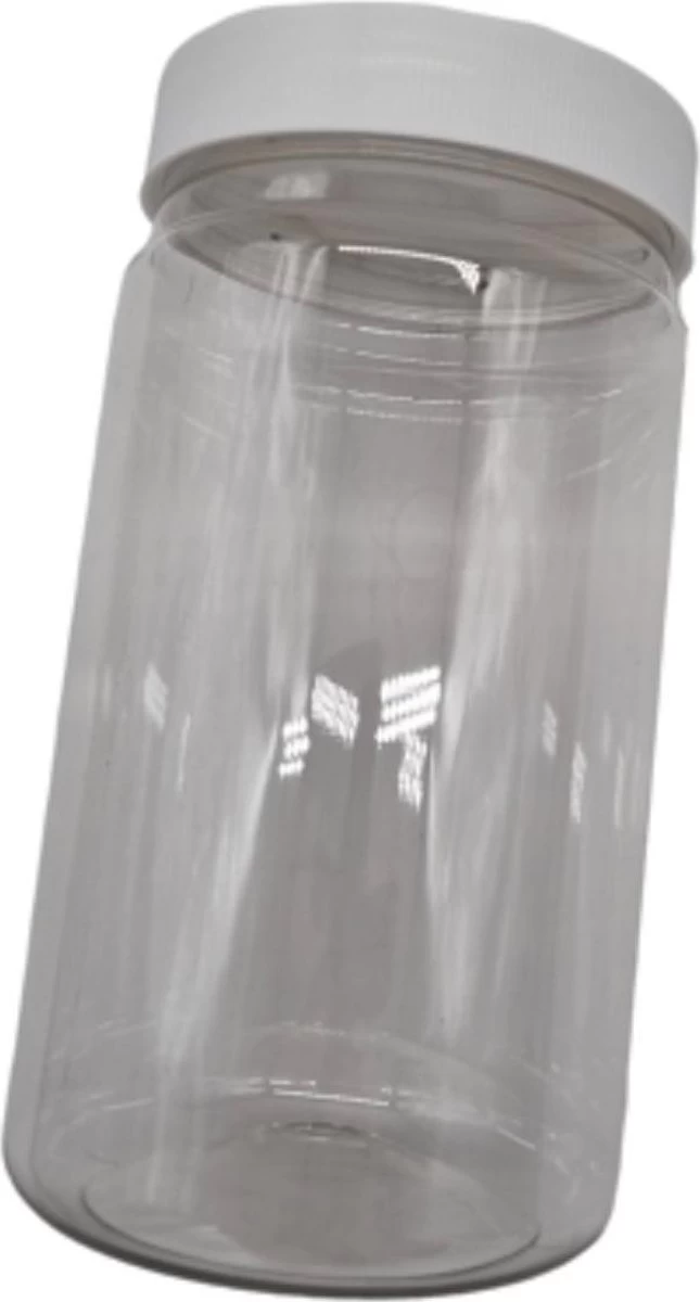 Ariko Jar | Lichtgewicht Kunststof Pot Met Schroefdeksel | 750ml | Potje Met Witte Deksel | Voorraadpot | Hervulbaar 6 Ariko Jar | Lichtgewicht Kunststof Pot Met Schroefdeksel | 750ml | Potje Met Witte Deksel | Voorraadpot | Hervulbaar - Afbeelding 6