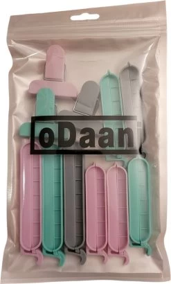 Vershoudclips - Zakafsluiter - Vershoudknijpers - Sluitclips - 12 Stuks - ODaani -Voedselopslag Winkel 723x1200