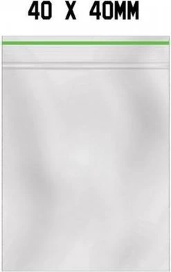 Merkloos Gripzakjes 40x40 Mm Transparant Per 100 Stuks Verpakt