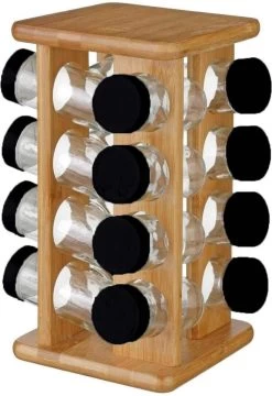 Kruidenrekje Met 16 Kruidenpotjes 29 Cm Van Bamboe - Keukenkruiden Potjes - Kruiden Bewaren -Voedselopslag Winkel 823x1200 1