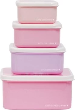 A Little Lovely Company - Brooddoos - Broodtrommel - Lunch & Snack Box Set Van 4 - Eenhoorn -Voedselopslag Winkel 825x1200 1