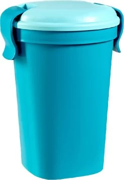 Curver Lunch & Go Beker - Magnetronbestendig - Lunchbeker – Muesli Beker - Soepbeker - Yoghurt Beker To Go – LunchBox - KoffieBeker - Salade Lunchbox - 0,6l – Blauw