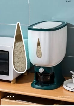 Deluqse Rijst Dispenser - Rijst Container - Grijs - Voedsel Dispenser - Rijst Opbergdoos - Rijst Bewaren - Rijst Opberg Container -Voedselopslag Winkel 838x1200 1