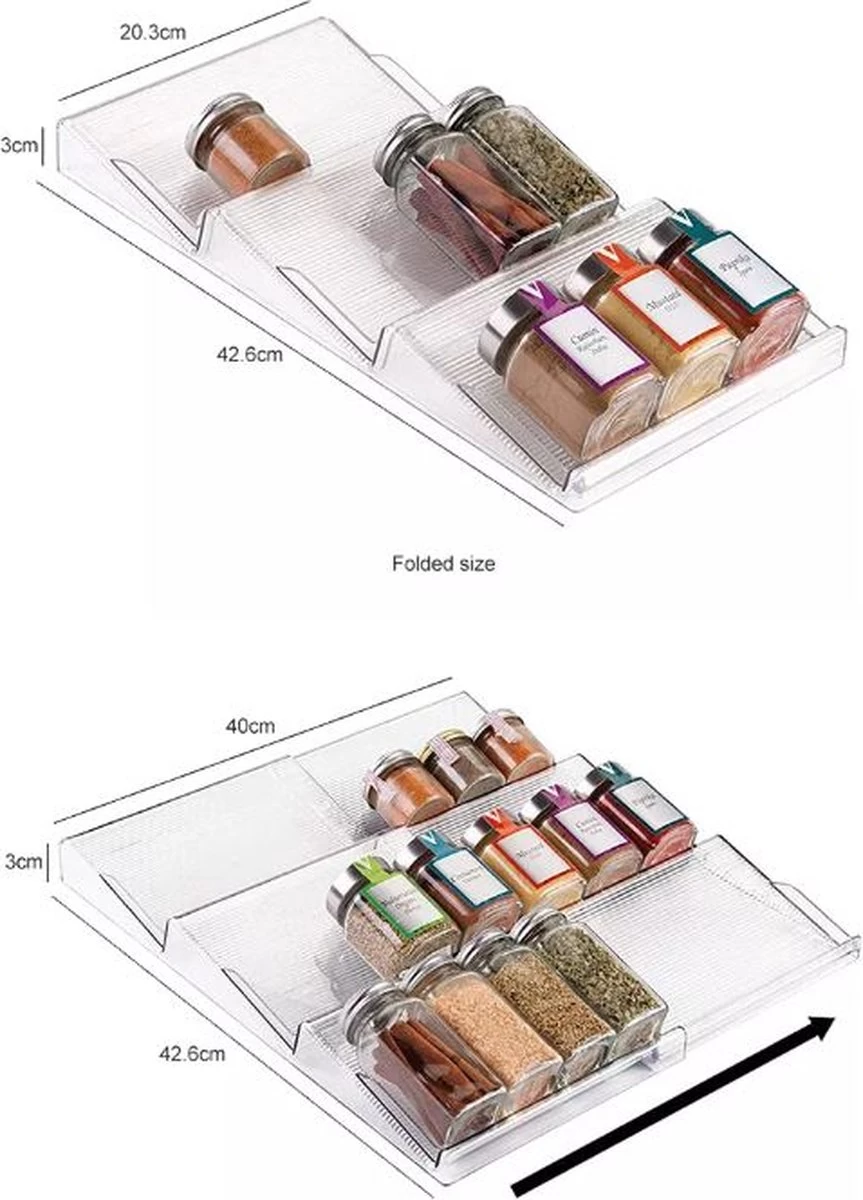 Merkloos Kruidenrek Voor Lade - Kruidenorganizer - Keukenlade Organiser - Kruidenrek Lade - Kruidenhouder - Lade Voor Kruiden - Spice Rack - Uitschuifbaar Van 20cm Tot 40cm - Kruidenrek Liggend - Spice Organizer 5 Merkloos Kruidenrek Voor Lade - Kruidenorganizer - Keukenlade Organiser - Kruidenrek Lade - Kruidenhouder - Lade Voor Kruiden - Spice Rack - Uitschuifbaar Van 20cm Tot 40cm - Kruidenrek Liggend - Spice Organizer - Afbeelding 5