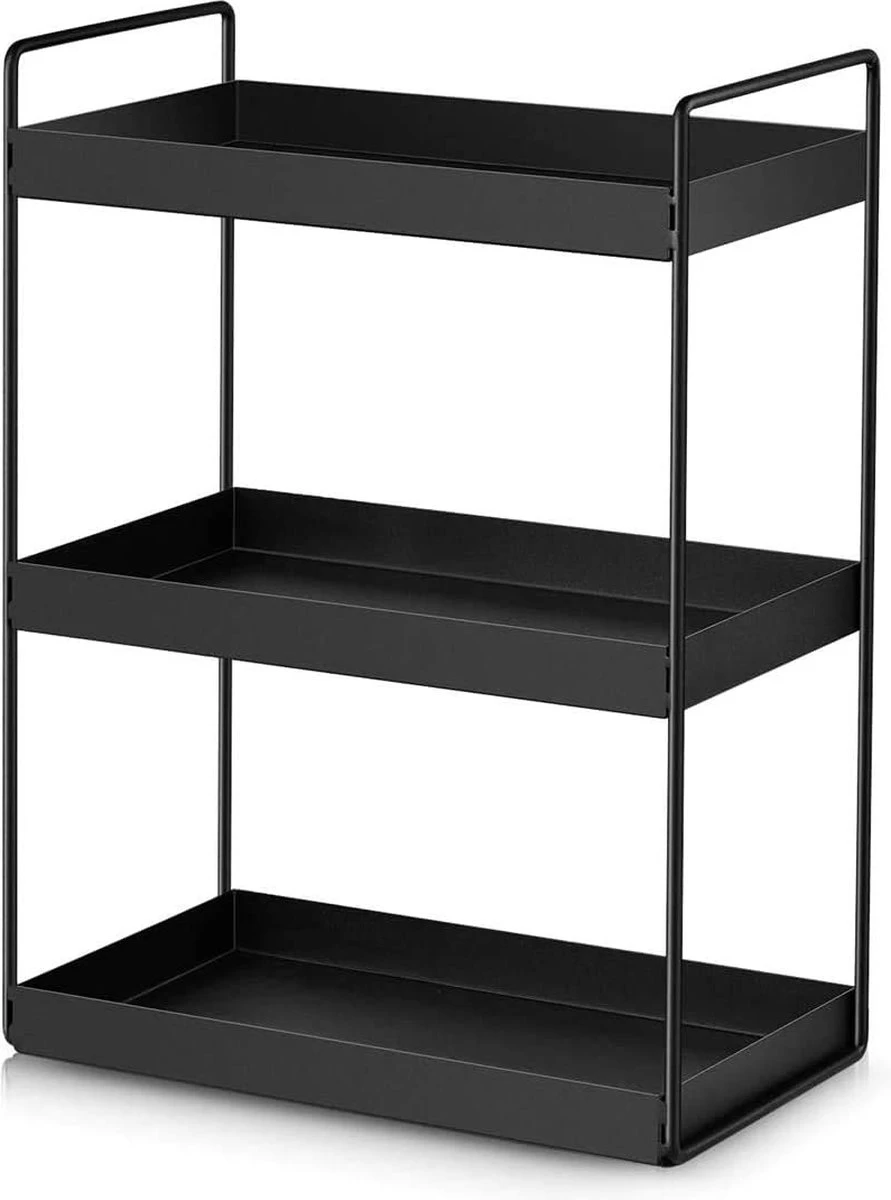 Merkloos 3 Tier Staande Planken Keuken Onder Kast Plank Douche Plank Badkamer Werkblad Organizer Ijdelheid Lade Cosmetica & Make-up Opslag Kruidenrek Zwart 1 Merkloos 3 Tier Staande Planken Keuken Onder Kast Plank Douche Plank Badkamer Werkblad Organizer Ijdelheid Lade Cosmetica & Make-up Opslag Kruidenrek Zwart