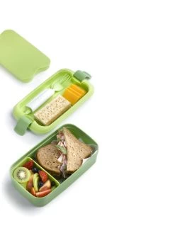 Curver Lunch&Go - Vershouddoos - Lunchbox - Inclusief Bestek - 2/3 Compartimenten - Groen -Voedselopslag Winkel 900x1200 2