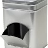 Merkloos 1x Zilver Vierkant Opbergblik/bewaarblik Met Dispenser 21 Cm - Zilveren Koffiecups/suikerklontjes Voorraadblikken - Voorraadbussen Met Dispenser