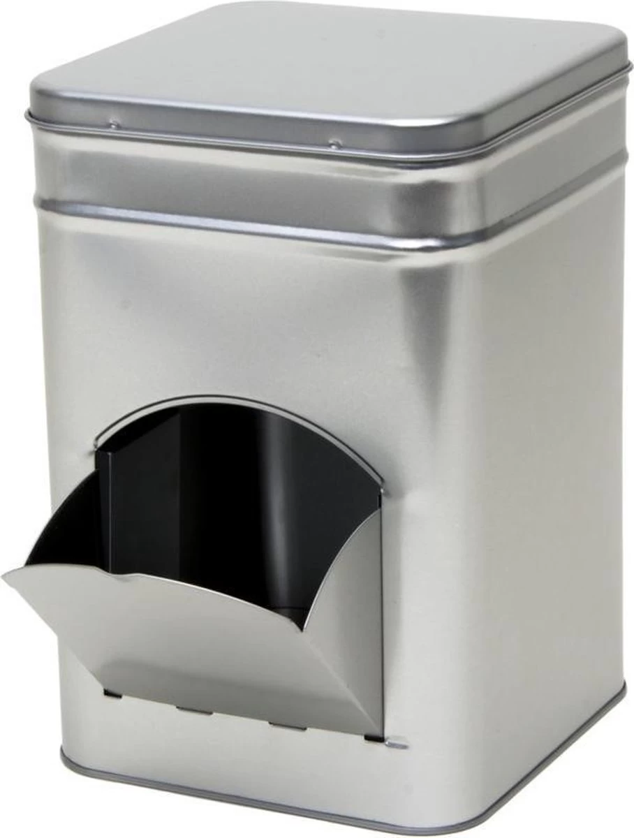 Merkloos 1x Zilver Vierkant Opbergblik/bewaarblik Met Dispenser 21 Cm - Zilveren Koffiecups/suikerklontjes Voorraadblikken - Voorraadbussen Met Dispenser 1 Merkloos 1x Zilver Vierkant Opbergblik/bewaarblik Met Dispenser 21 Cm - Zilveren Koffiecups/suikerklontjes Voorraadblikken - Voorraadbussen Met Dispenser