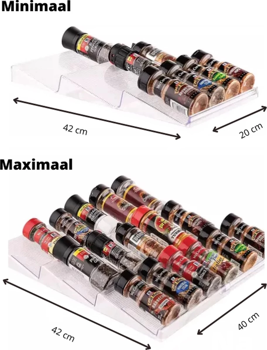 Merkloos Kruidenrek Lade - Kruiden Organizer - Kruidenrek Uitschuifbaar - Lade Organizer - Kruiden Opbergen Lade - Kruidenrekje Schuif - Min. 20x42 Max. 40x42 3 Merkloos Kruidenrek Lade - Kruiden Organizer - Kruidenrek Uitschuifbaar - Lade Organizer - Kruiden Opbergen Lade - Kruidenrekje Schuif - Min. 20x42 Max. 40x42 - Afbeelding 3