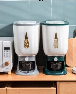 Deluqse Rijst Dispenser - Rijst Container - Grijs - Voedsel Dispenser - Rijst Opbergdoos - Rijst Bewaren - Rijst Opberg Container -Voedselopslag Winkel 966x1200