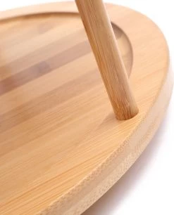 Merkloos Decopatent® Kruidenrek / Fruitschaal Bamboe - Rond - Kruiden Carrousel - Draaibaar - Staand Bamboe Specerijenrek Draaiplateau - Fruitrek -Voedselopslag Winkel 969x1200