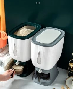 Deluqse Rijst Dispenser - Rijst Container - Grijs - Voedsel Dispenser - Rijst Opbergdoos - Rijst Bewaren - Rijst Opberg Container -Voedselopslag Winkel 988x1200 1