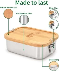 Bamboe Lunch Box 1400 Ml | Broodbox | Ecologisch | Roestvrijstalen Lunchbox | Bentobox No Leak | Smaakloos | Bamboe Grote Broodtrommel | Lunchbox Volwassenen | Lunchbox RVS Bamboe | Bambaw 16 Bamboe Lunch Box 1400 Ml | Broodbox | Ecologisch | Roestvrijstalen Lunchbox | Bentobox No Leak | Smaakloos | Bamboe Grote Broodtrommel | Lunchbox Volwassenen | Lunchbox RVS Bamboe | Bambaw -Voedselopslag Winkel 996x1200